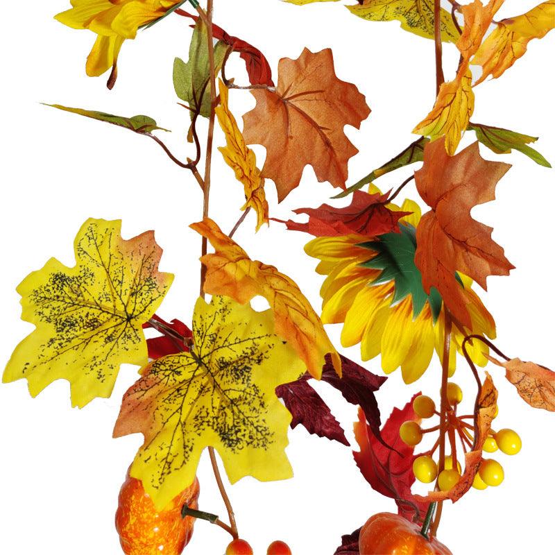 Halloween simulation sunflower maple leaf vine